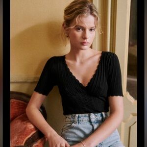 Sezane Cloe Jumper Black - Size L